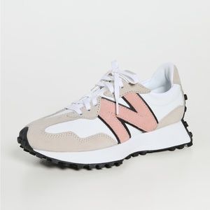New Balance 327 in White/Pink/Tan